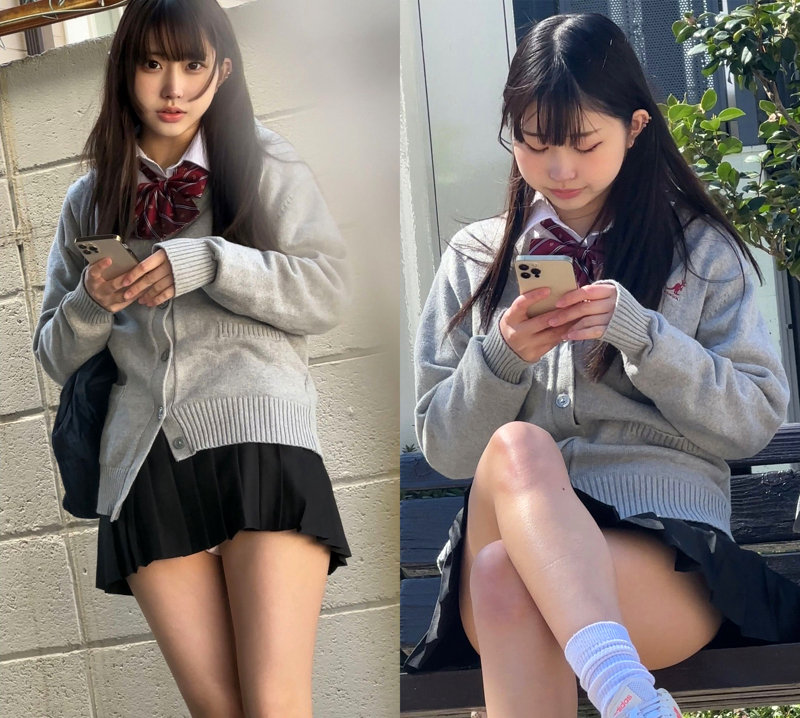 【天美めあ】超ミニスカJKのパンチラ孕ませ中出しがエロい